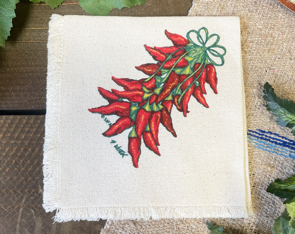 Woven Cotton Chili Pepper Napkin