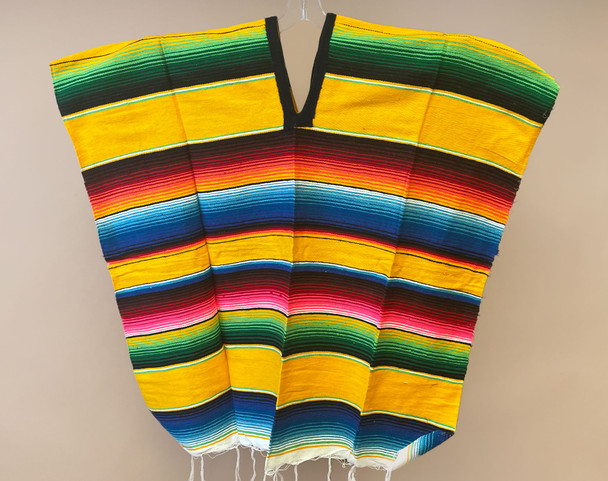 Adult Mexican Serape -Yellow