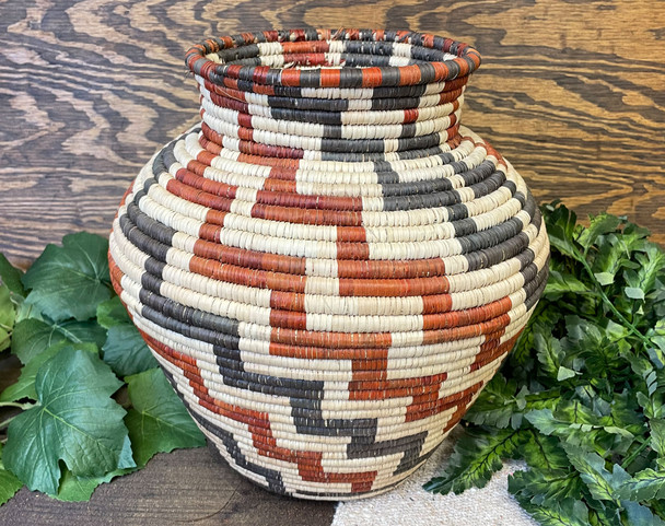 Hand Coiled Olla Basket