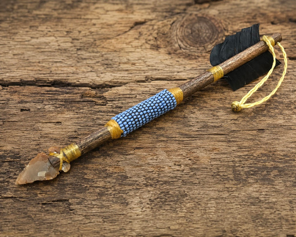 Miniature Navajo Beaded Arrow -Blue
