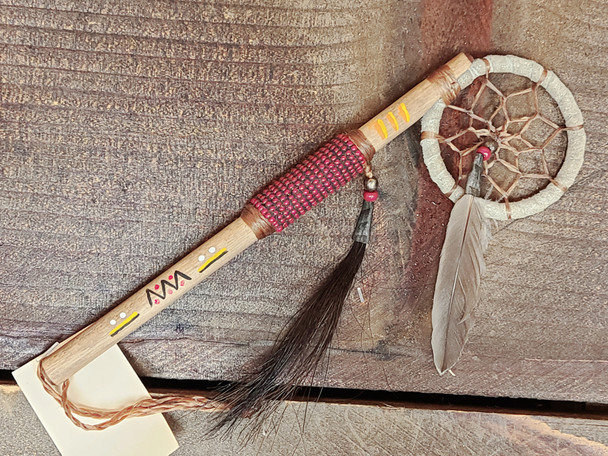 Navajo beaded dreamcatcher spirit stick