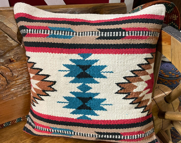 Southwestern Wool Pillow Cover -Navajo White