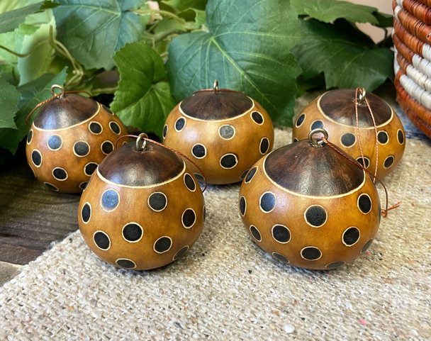 Andean Gourd Ornament -Dots