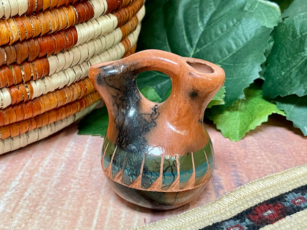 Navajo Horsehair Color Band Wedding Vase