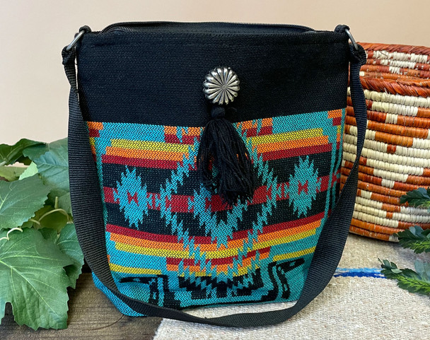Woven Western Concho Bag