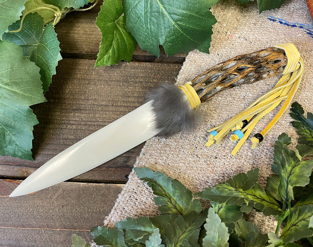 Navajo Colla Handled Bone Knife 12"