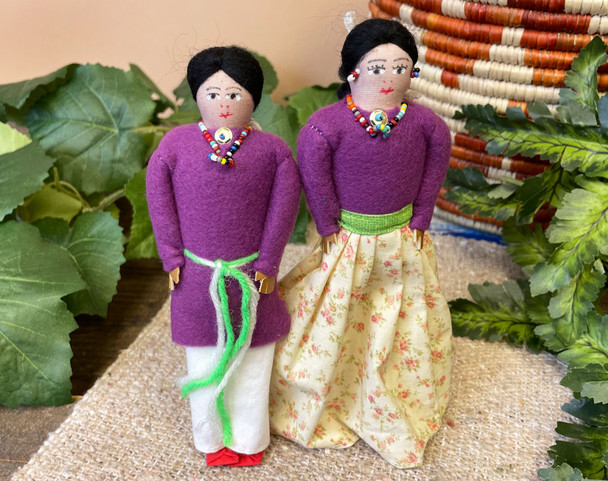 Hand Crafted Navajo Doll Couple