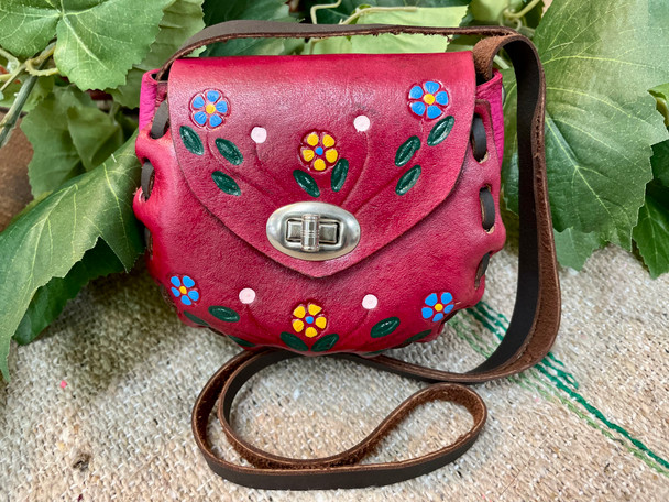 Girl's Hand Stitched Leather Purse