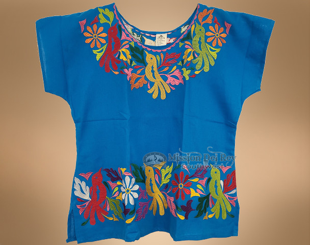 turquoise peasant blouse