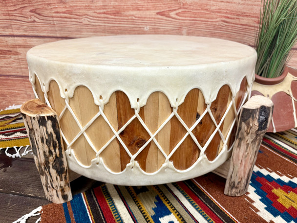 Cedar Rawhide Drum w/ Base