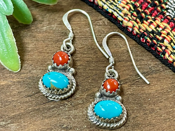 Native American Navajo Silver Earrings