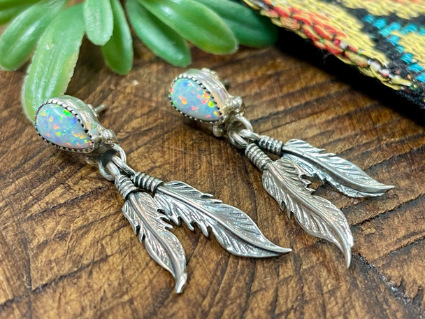 Native American Navajo Silver Earrings