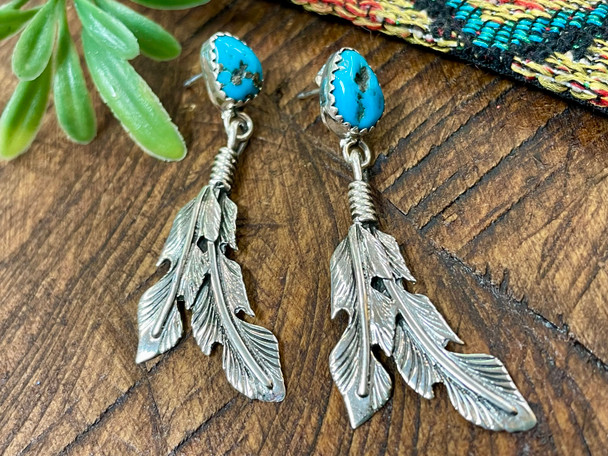 Native American Navajo Silver Earrings