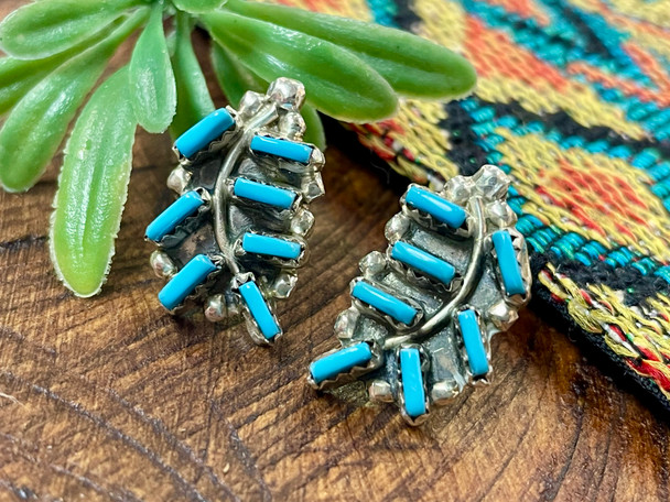 Native American Navajo Silver Earrings