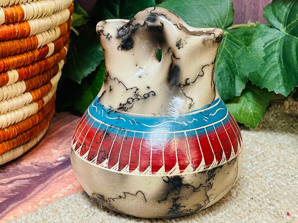 Navajo Horsehair Color Band Wedding Vase