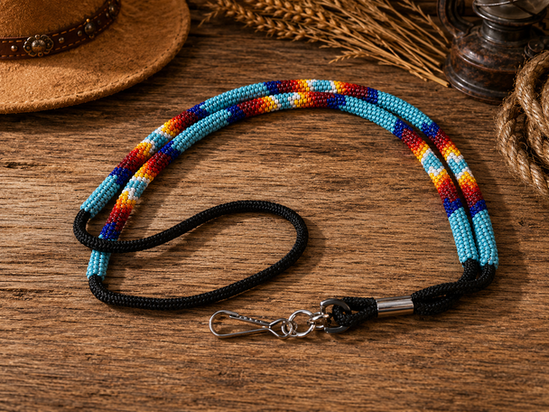 Najavo Hand Beaded Lanyard