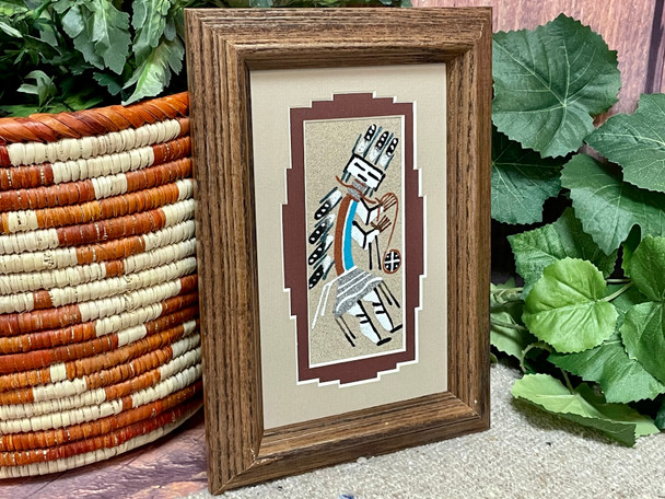 Genuine Southwest Navajo Sand Painting 7"x10" (34bc209)