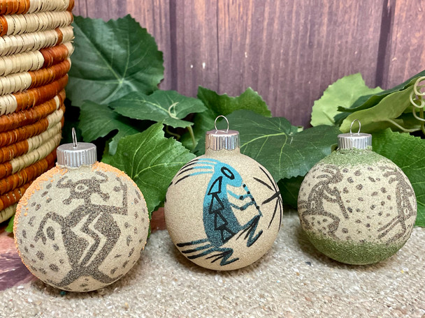 Native American Christmas Ornaments Set - Sand Paintings