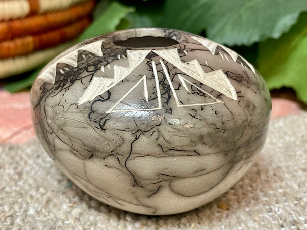 Navajo Horsehair Miniature Seed Pot
