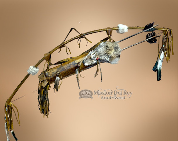 Navajo Bow and Coyote Pelt Quiver