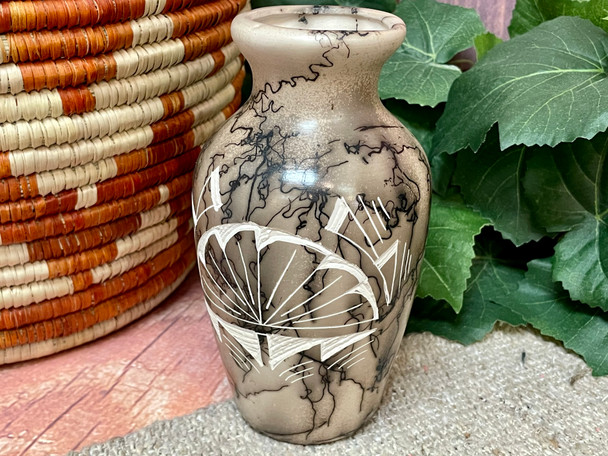 Navajo Horsehair Pottery Vase