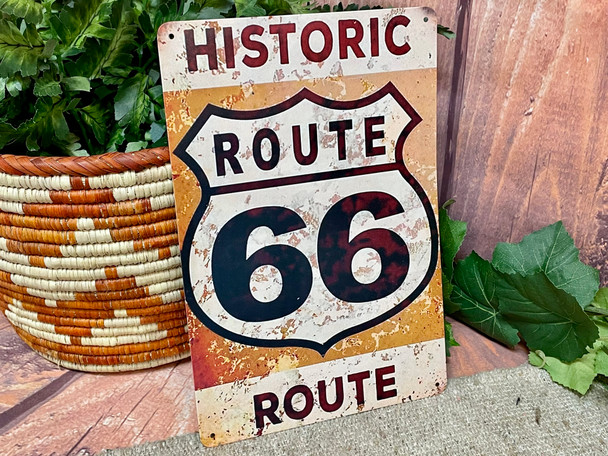 Vintage Route 66 Tin Sign