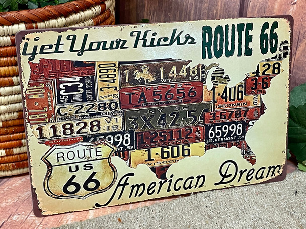 Vintage Route 66 Tin Sign
