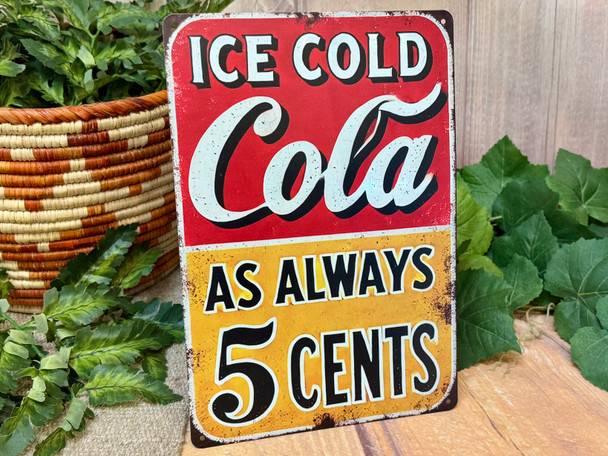 Vintage Americana Coca Cola Tin Sign