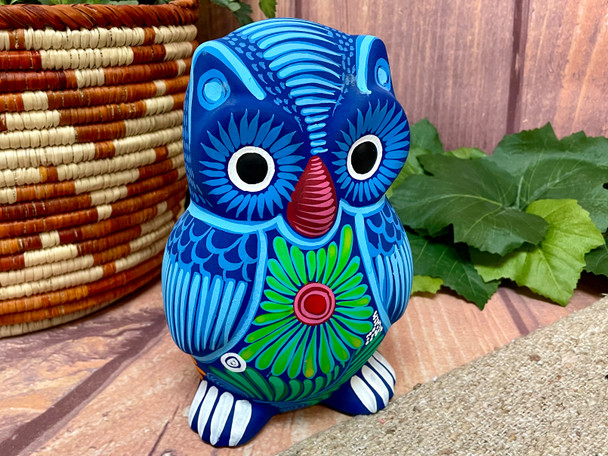 Southwestern Ceramic Owl 7"