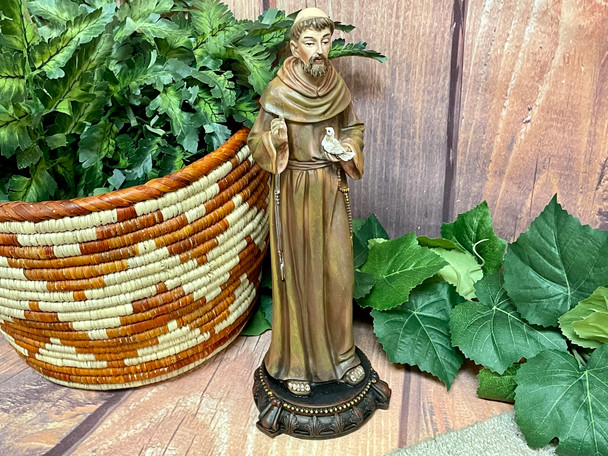 Rustic St Francis Statue