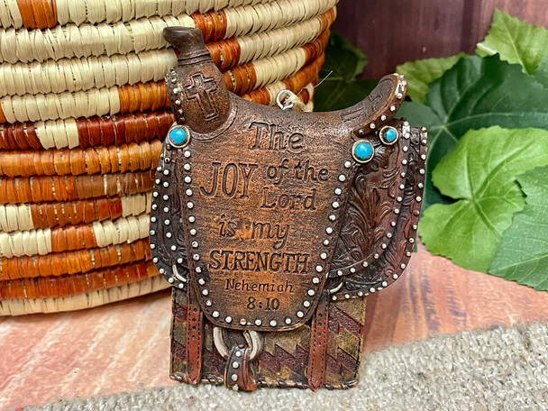 Rustic Western Saddle Ornament