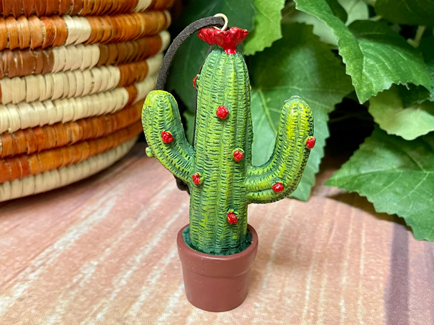 Rustic Cactus Christmas Ornament 