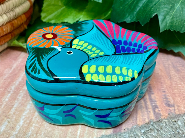 Traditional Hand Painted Clay Box