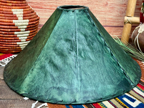 Southwestern rawhide lamp shade. 24"
