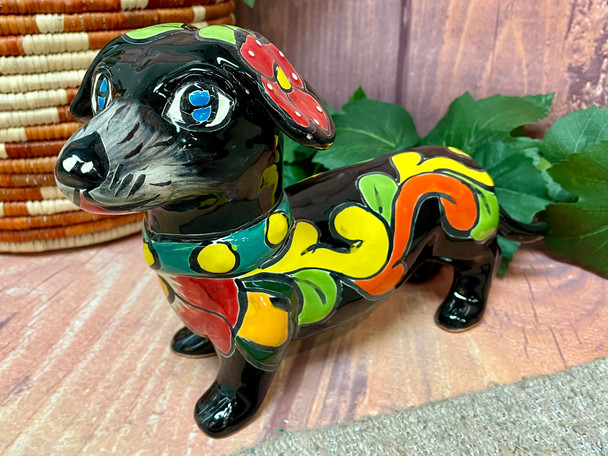 Hand Painted Talavera Wiener Dog