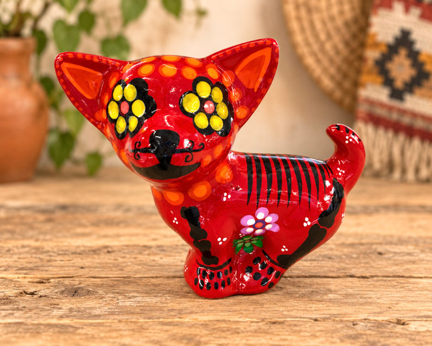 Day of the Dead Pottery Skeleton Dog