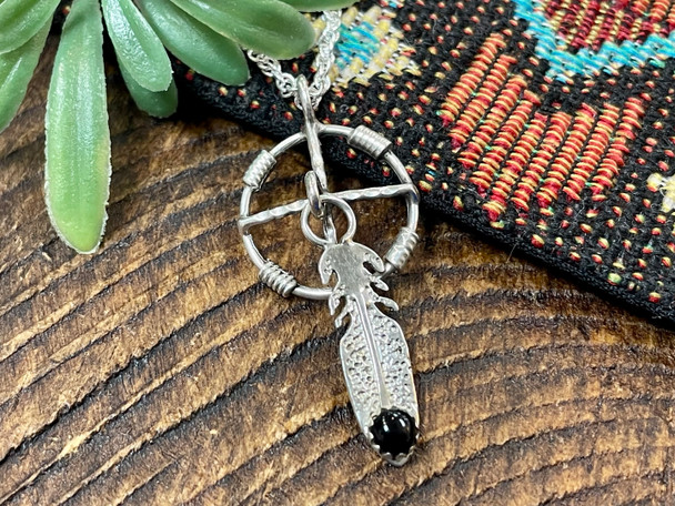 Native American Silver Pendant Necklace