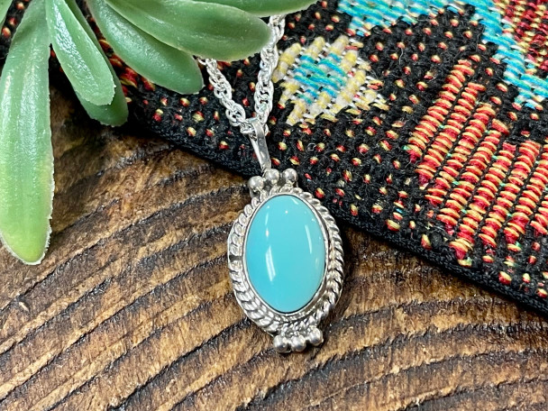 Native American Silver Pendant Necklace