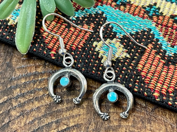 Sterling Silver Earrings -Turquoise Stones