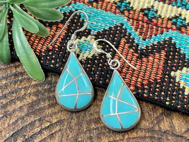 Zuni Indian Sterling Silver Earring