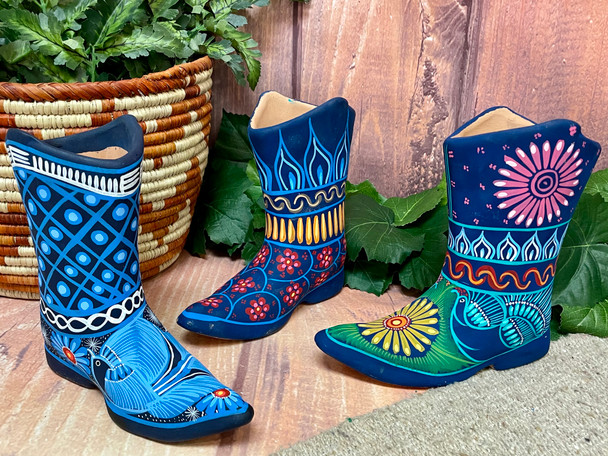 Assorted Mexican Pottery Matte Boot