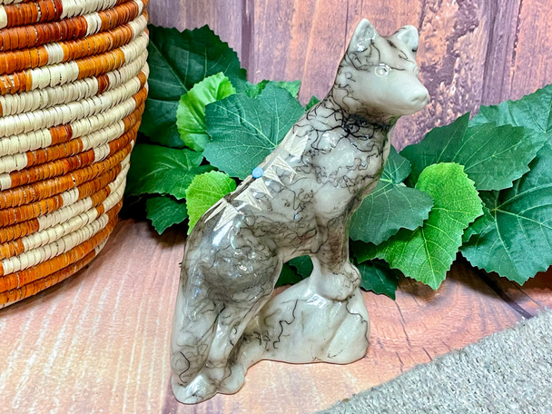 Navajo Horsehair Pottery Wolf