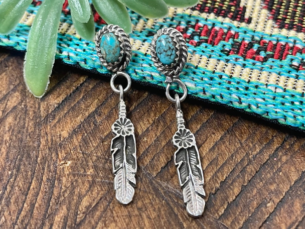 Native American Silver Earrings -Navajo