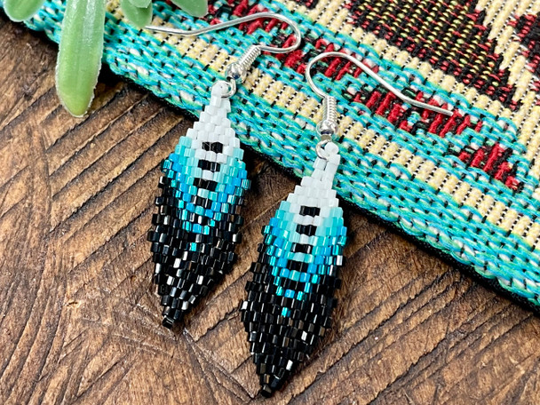 Beaded Native American Zuni Earrings