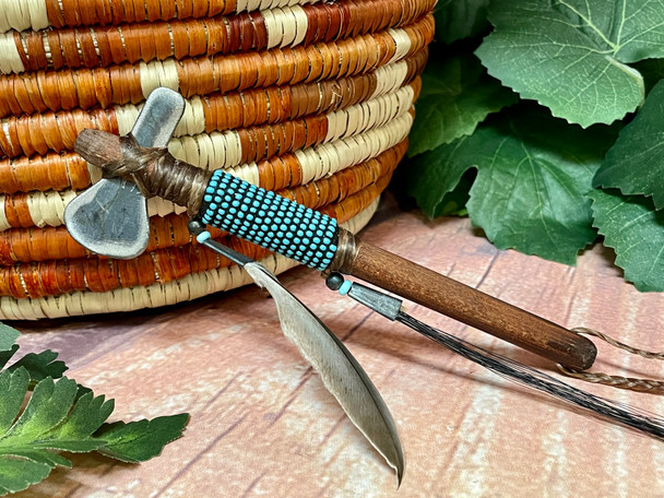 Miniature Navajo Indian War Axe 6" -Turquoise