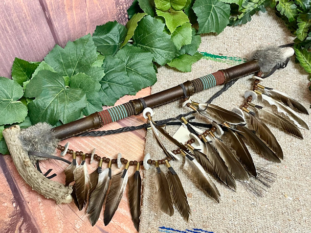 Draped Navajo Antler Pipe