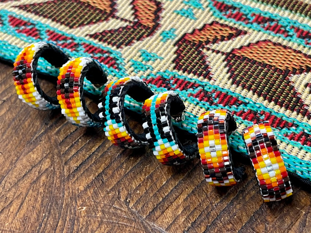 Hand Beaded Navajo Indian Earrings