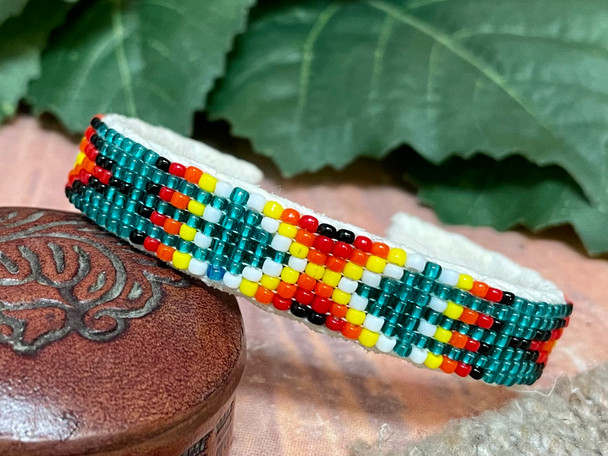 7 Row Navajo Beaded Bracelet Cuff