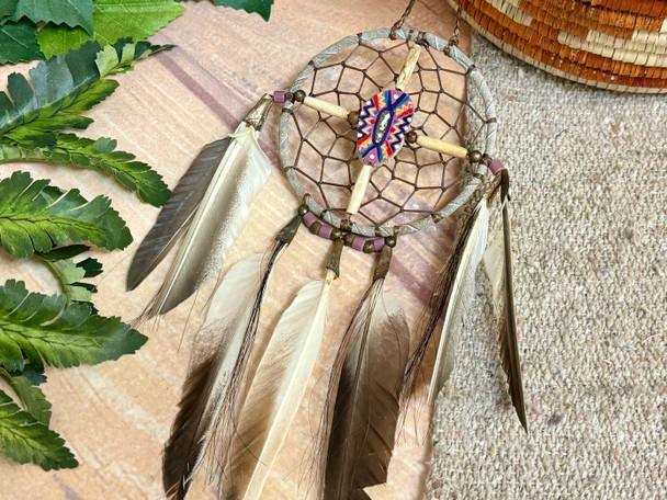 Navajo Painted Dreamcatcher Spirit Wheel