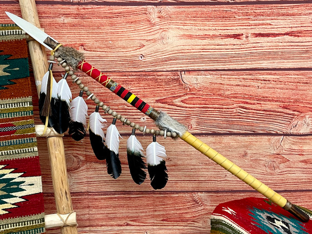 Navajo Indian Feather Drape Lance